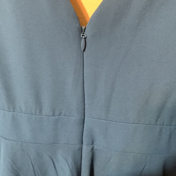 #21a size 16 Torrid NWT Blue V-Neck front & back Dress w pockets n zip back - Picture 5 of 7